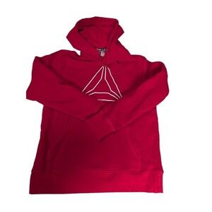 Reebok Red Graphic Logo Hoodie Sweatshirt Pullover‎ Casual Activewear Size S